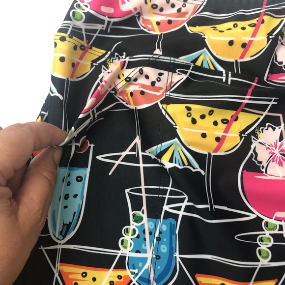 Cocktail Print Women's Skort - Picture 3 of 10